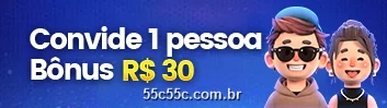 Banner oficial do 55C: convide 1 pessoa e ganhe bônus de R$30